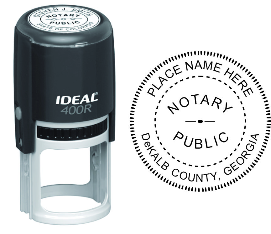 SELF INKING ROUND NOTARY STAMP